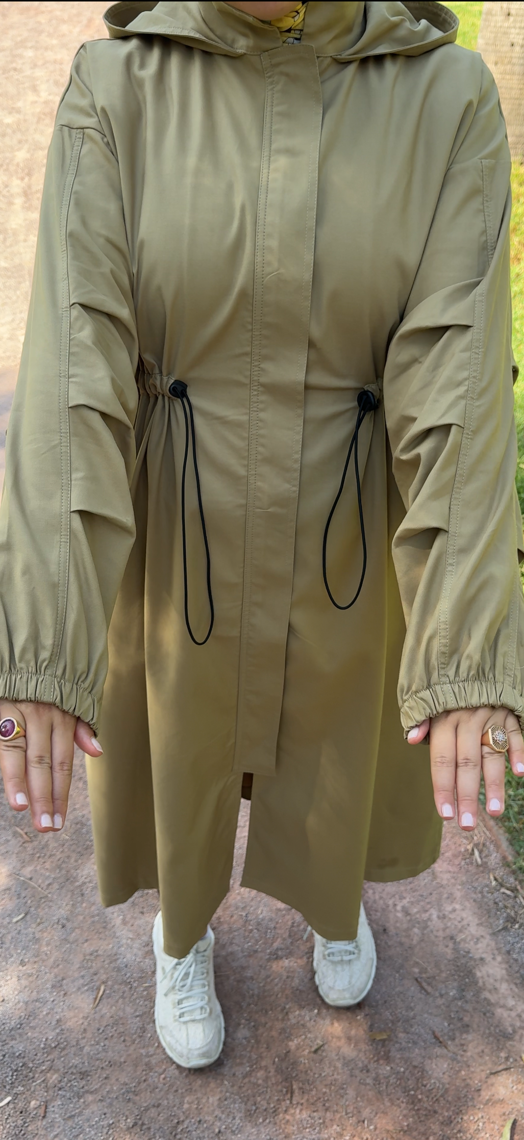 Trench à Capuche Olive
