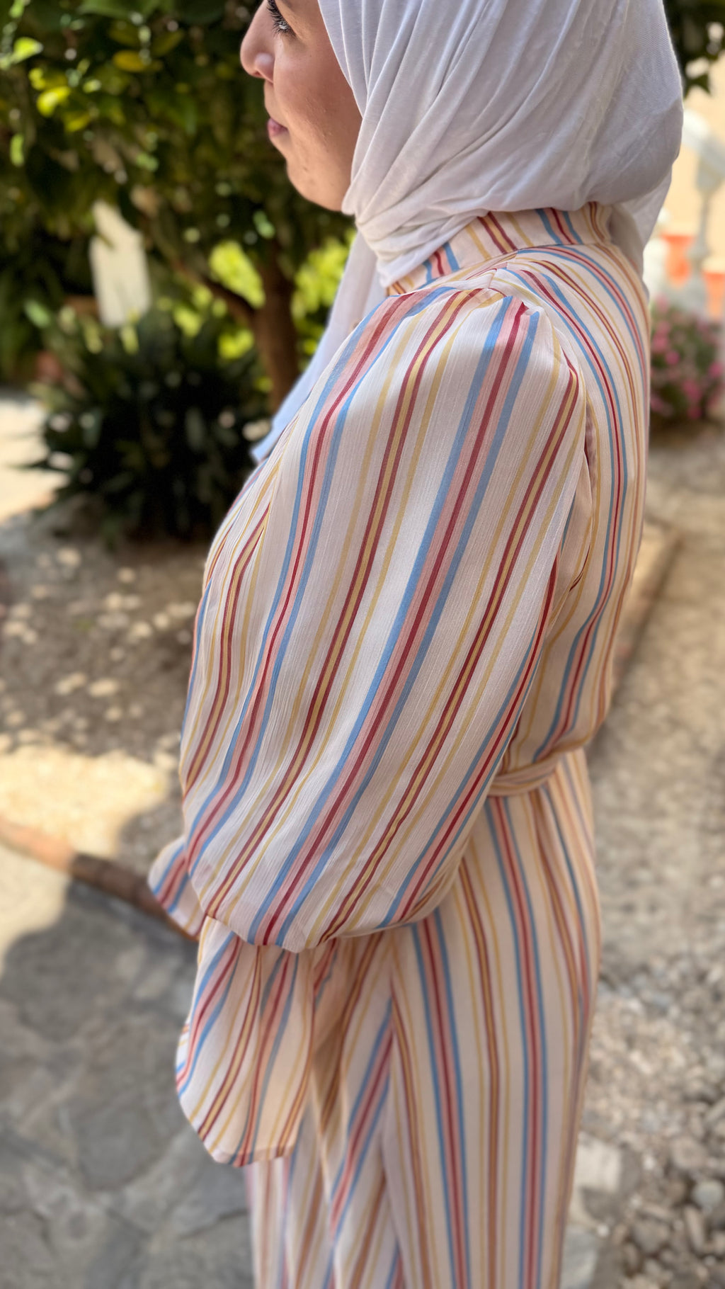 Robe Longue Rayée Multicolore