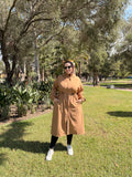 Trench à Capuche Caramel — Tissu Carla