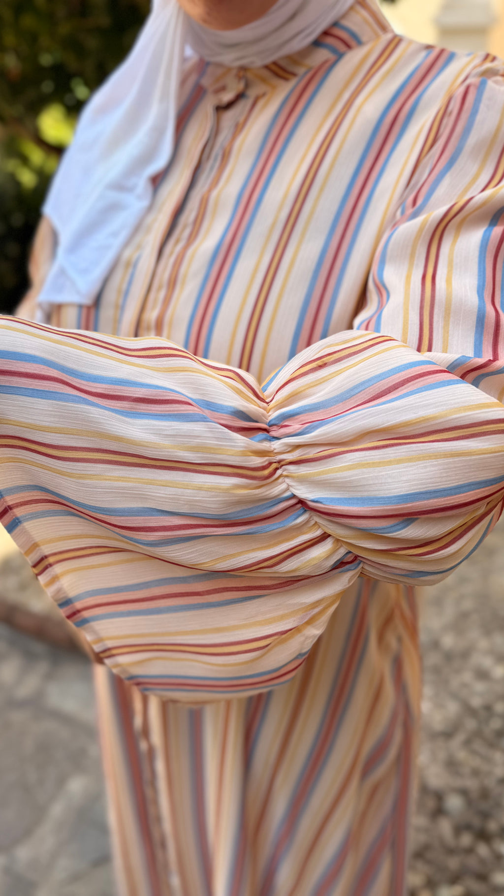 Robe Longue Rayée Multicolore