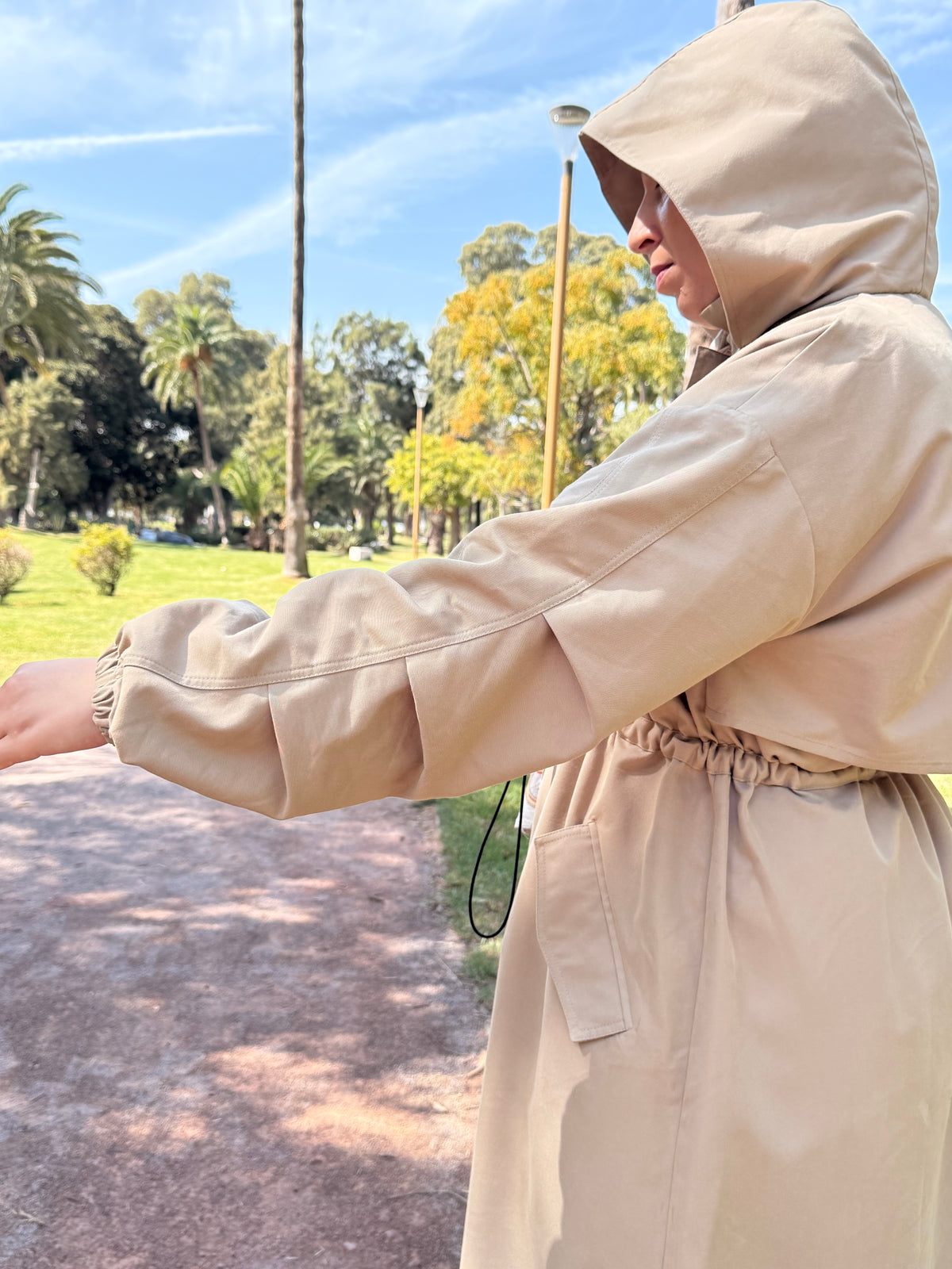 Trench à Capuche Beige