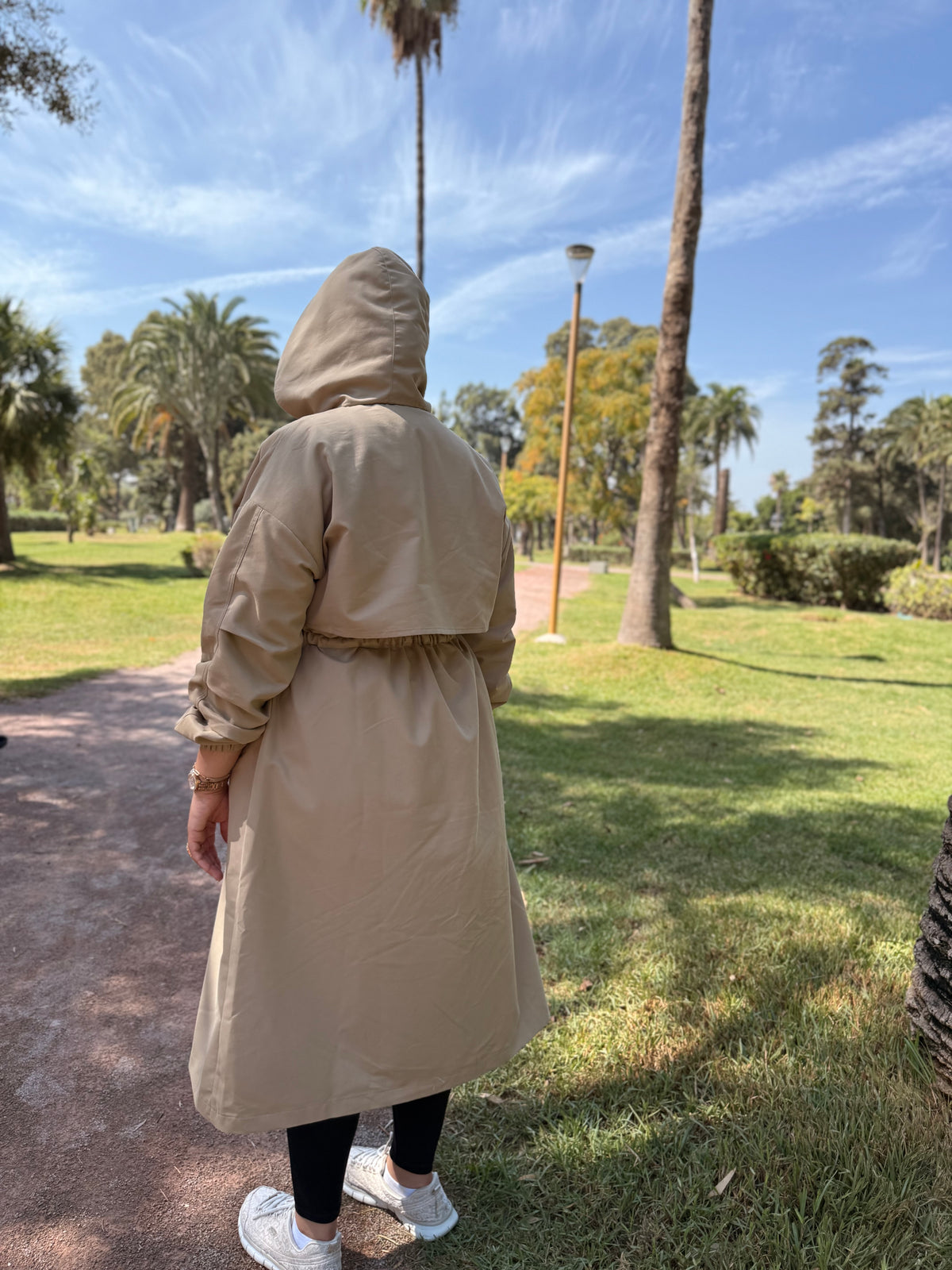 Trench à Capuche Beige