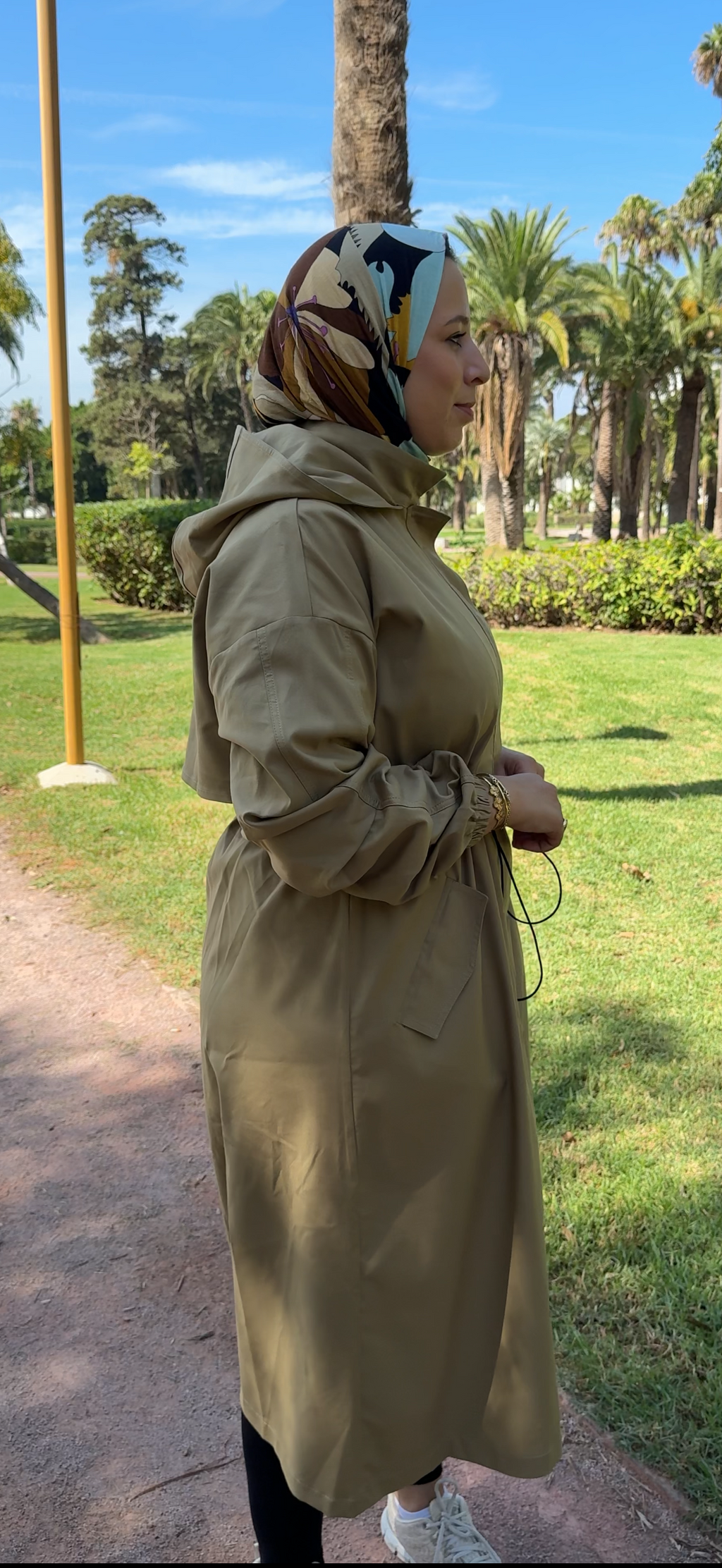 Trench à Capuche Olive