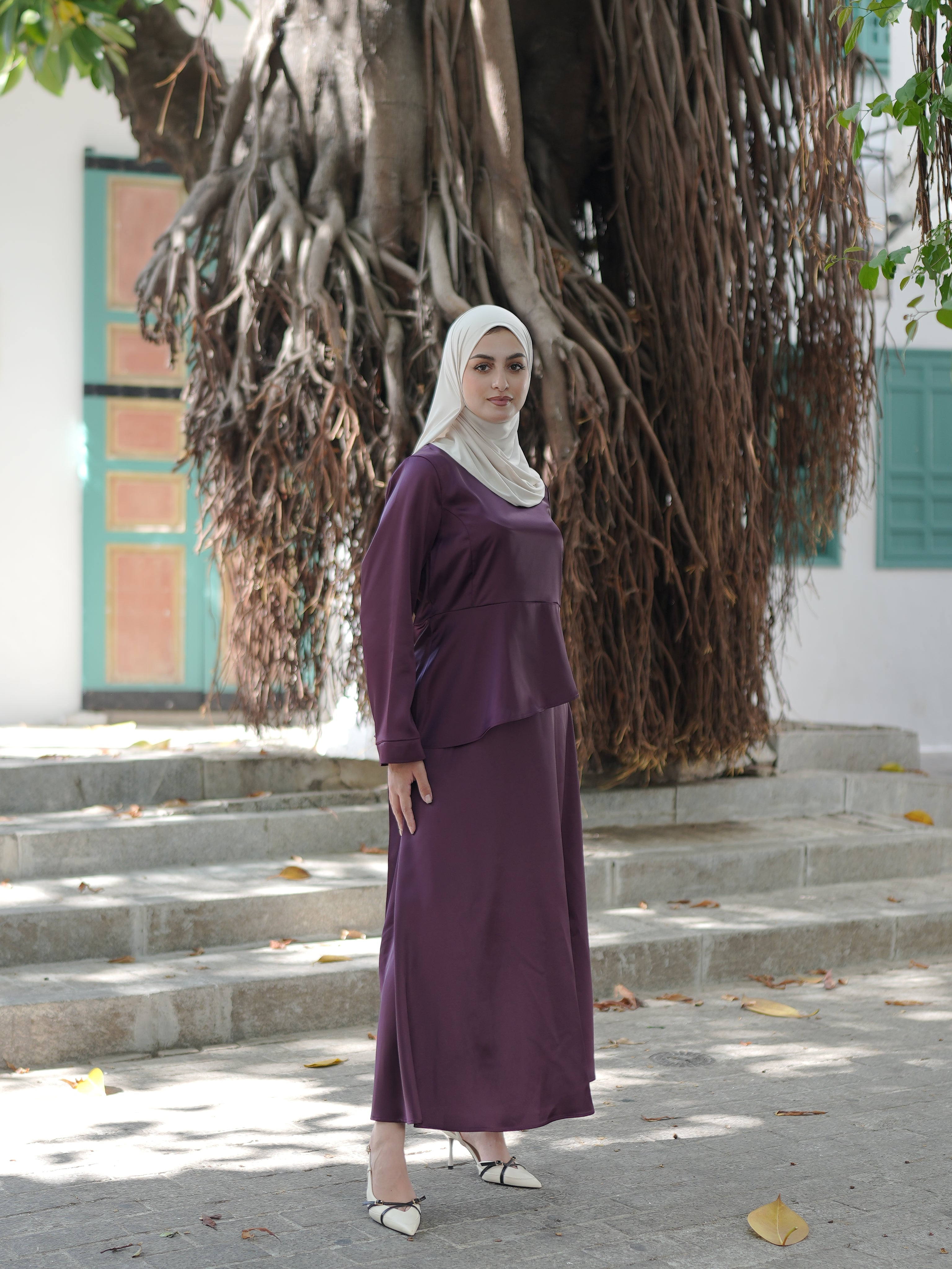 Ensemble Satin Prune