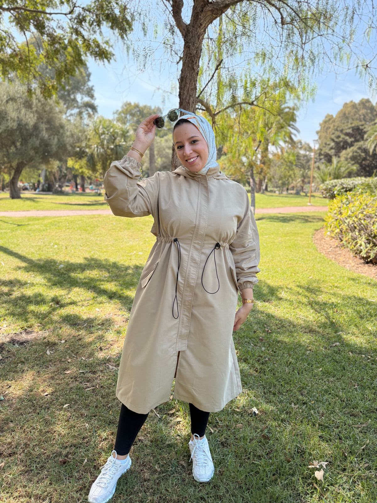 Trench à Capuche Beige