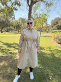 Trench à Capuche Beige