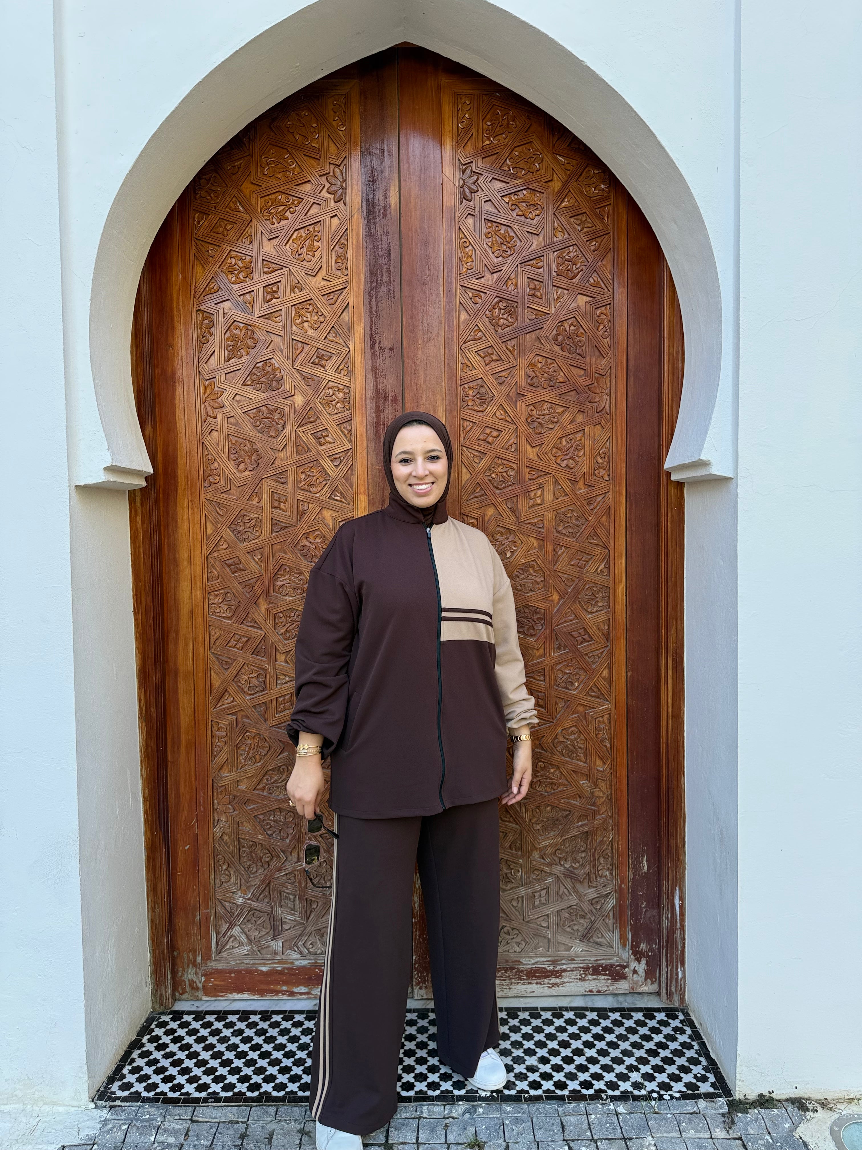 Ensemble Sport Marron & Beige