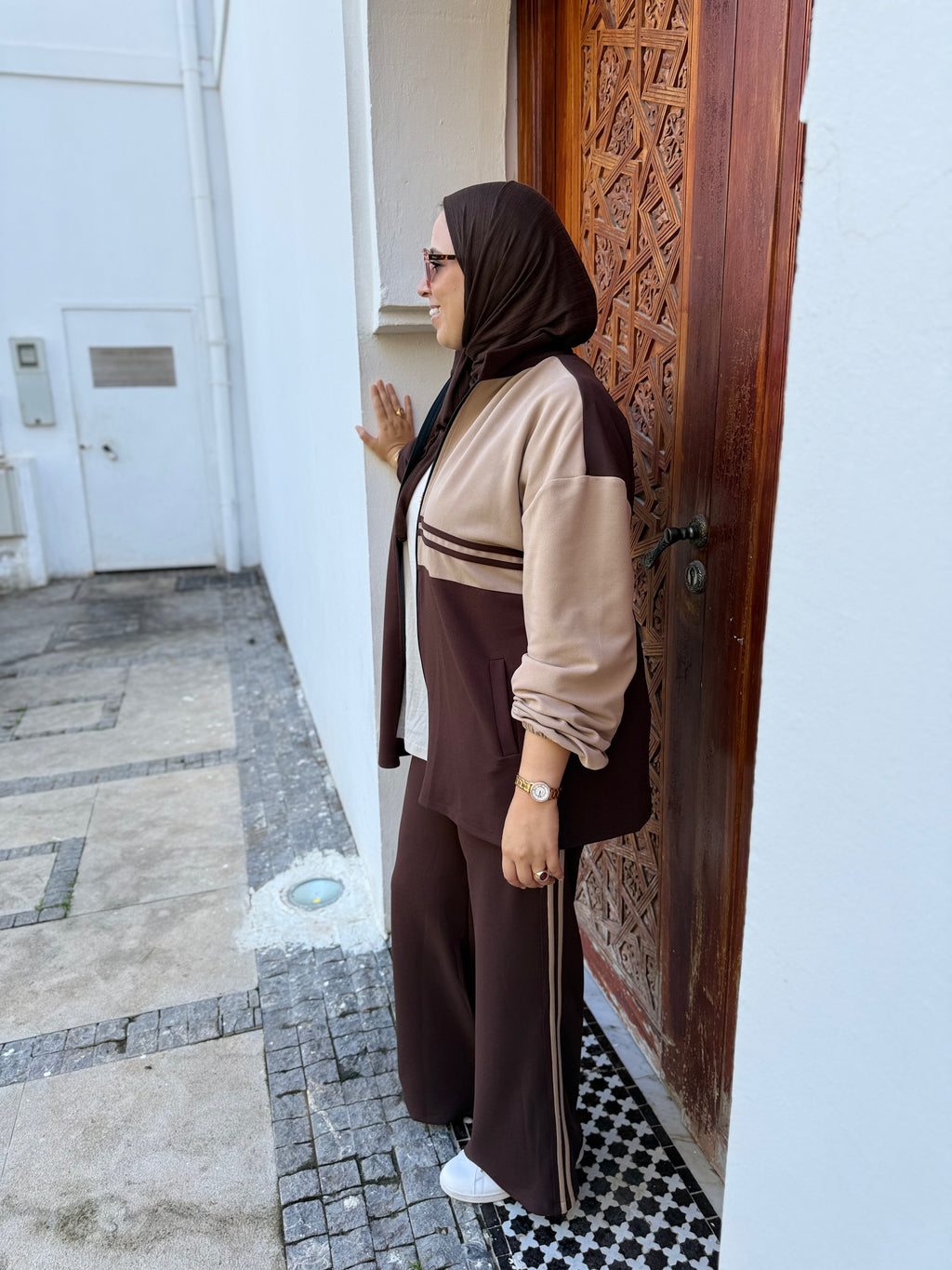 Ensemble Sport Marron & Beige